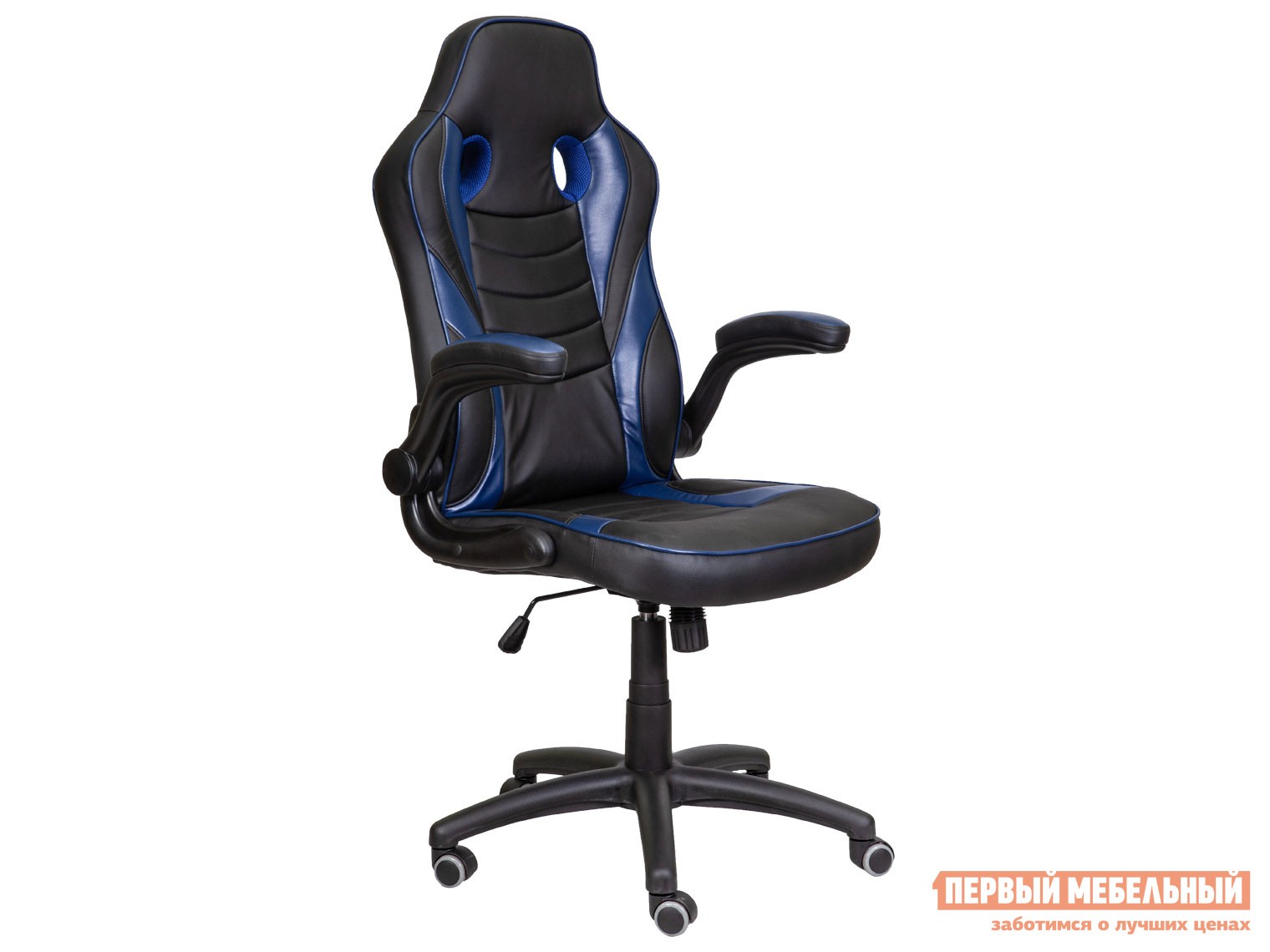 Игровое кресло  JORDAN Черный / Синий, экокожа
