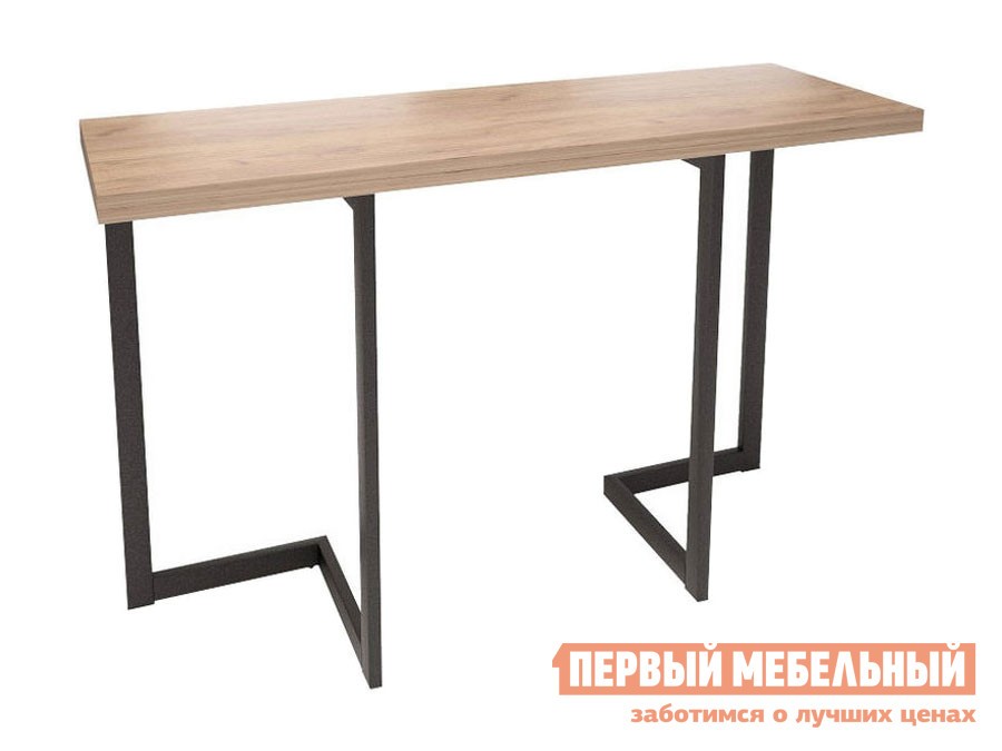 Кухонный стол  Арлен Дуб Табачный Крафт / Черный муар