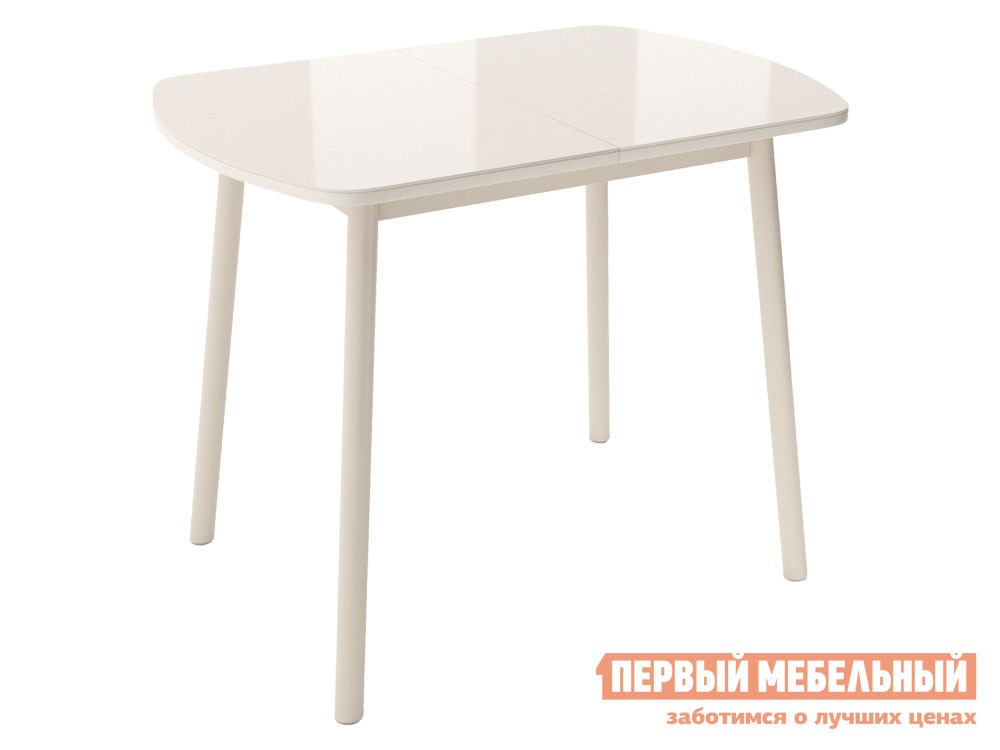 Кухонный стол  ВИНЕР Mini Кремовый глянец / Кремовый, металл