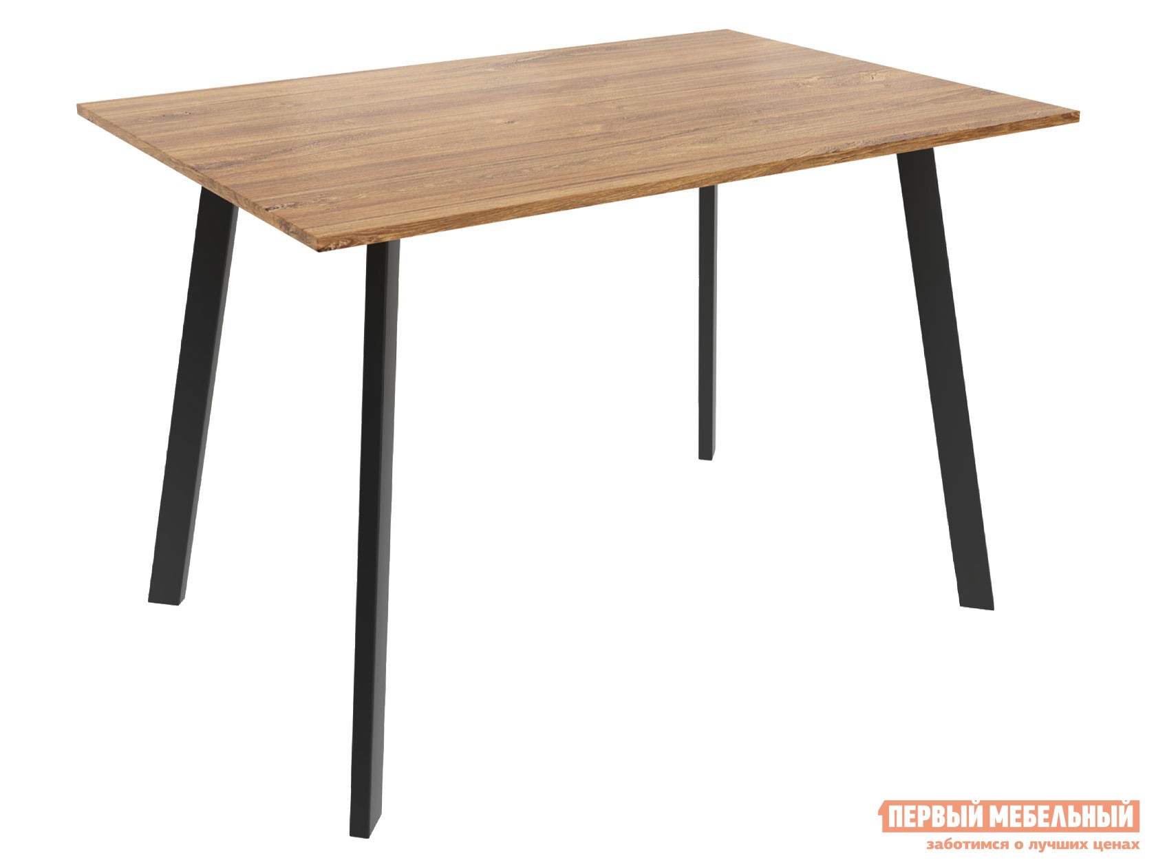 Кухонный стол  СЛИМ 2 Дуб / Черный, металл
