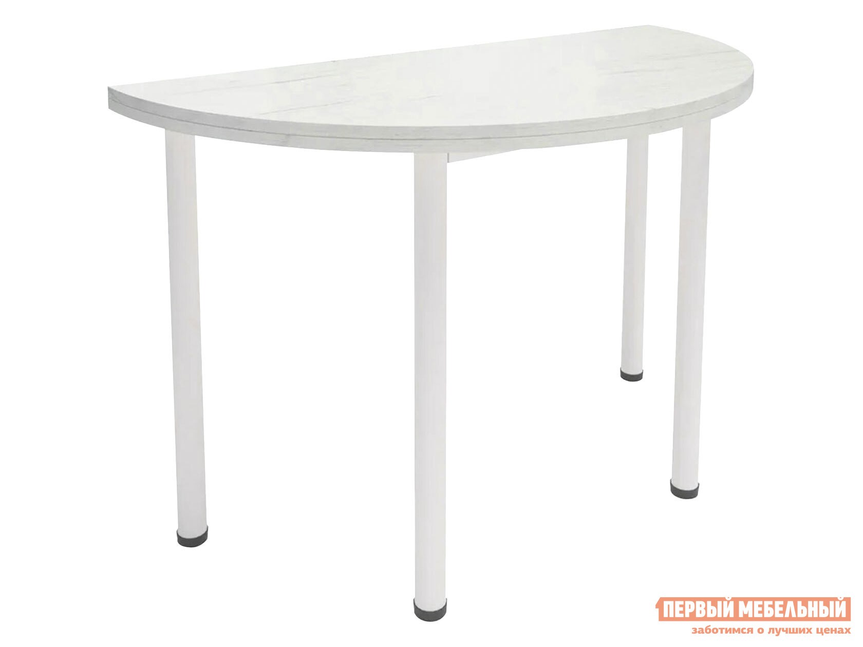 Кухонный стол  Далис 1 Дуб Белый крафт / Белый муар