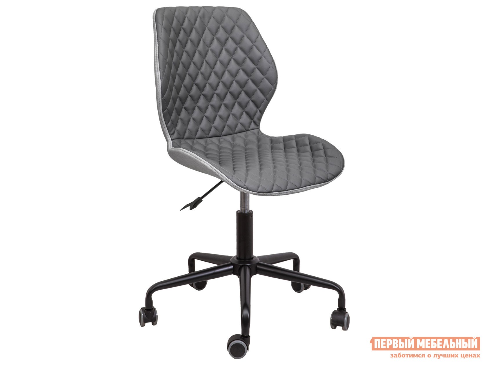 Офисное кресло  DELFIN Серый, экокожа, ткань