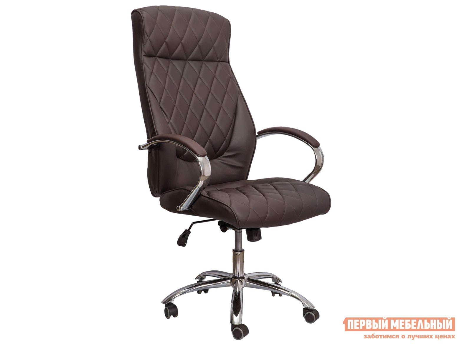 Кресло руководителя  Star Темный шоколад, экокожа