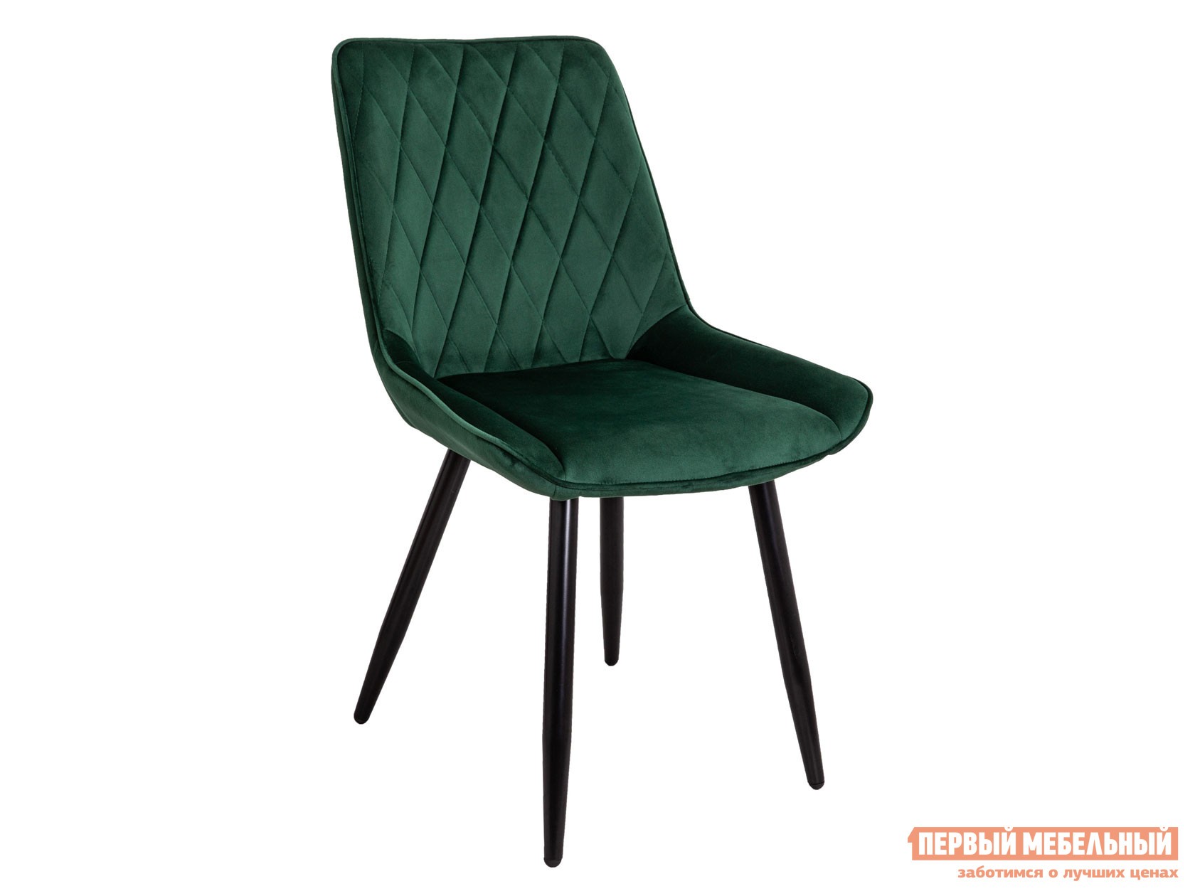 Стул  Ника Темно-зеленый, велюр / Черный