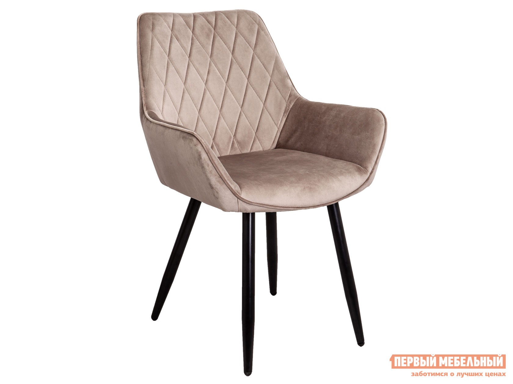 Стул  Пабло Бежевый, велюр / Черный, металл