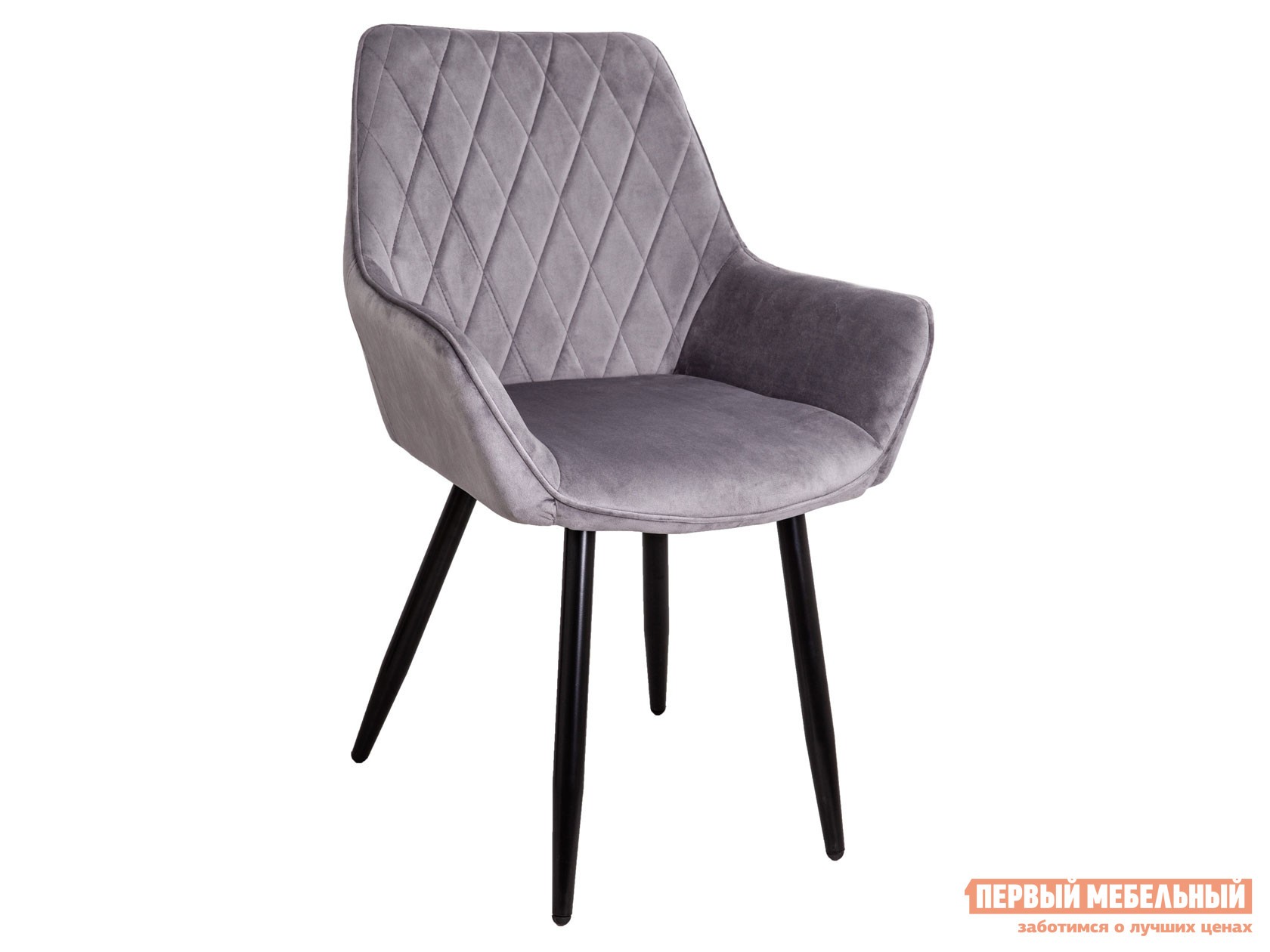 Стул  Пабло Светло-серый, велюр / Черный