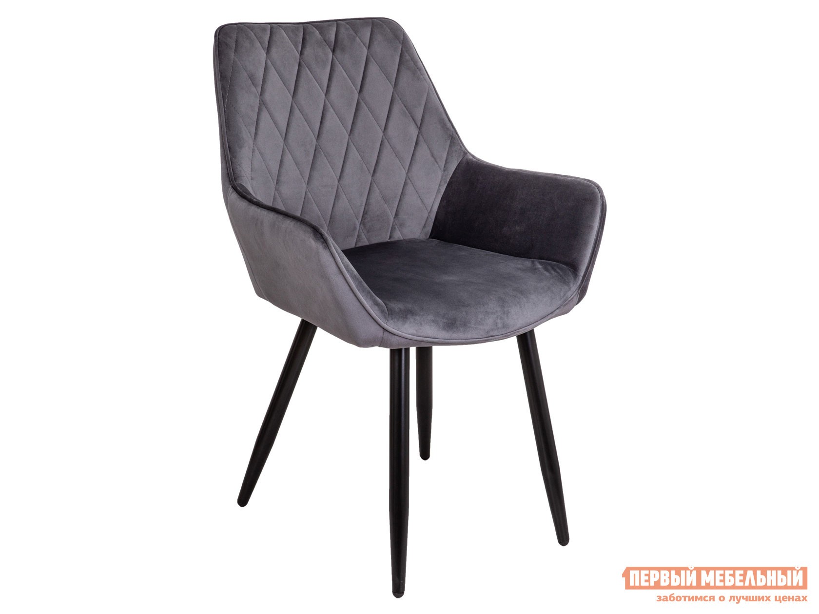 Стул  Пабло Серый, велюр / Черный