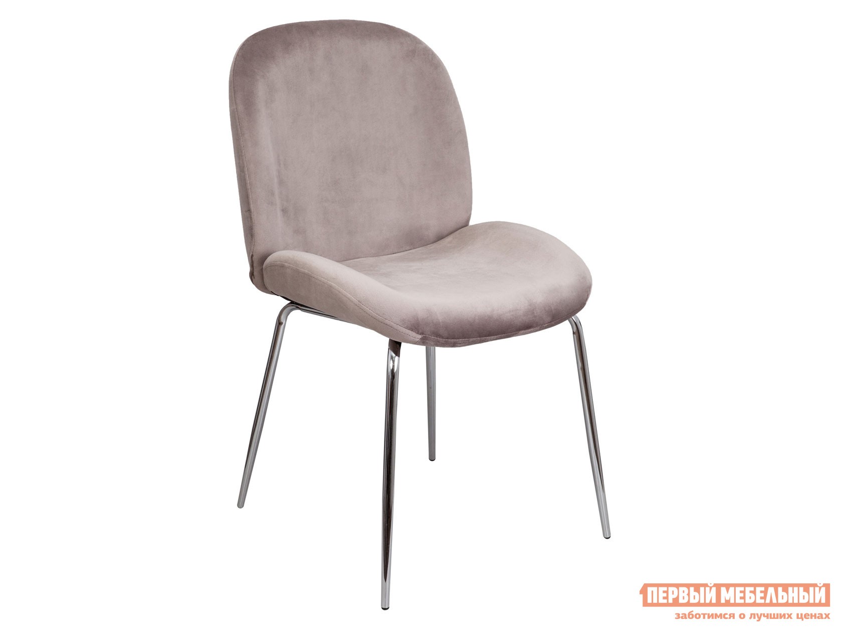 Стул  Адам Бежевый, велюр / Хром