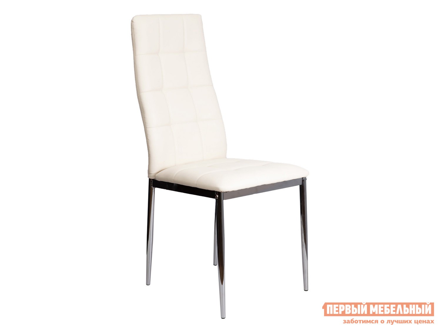 Стул  Скай Белый, экокожа / Хром, металл