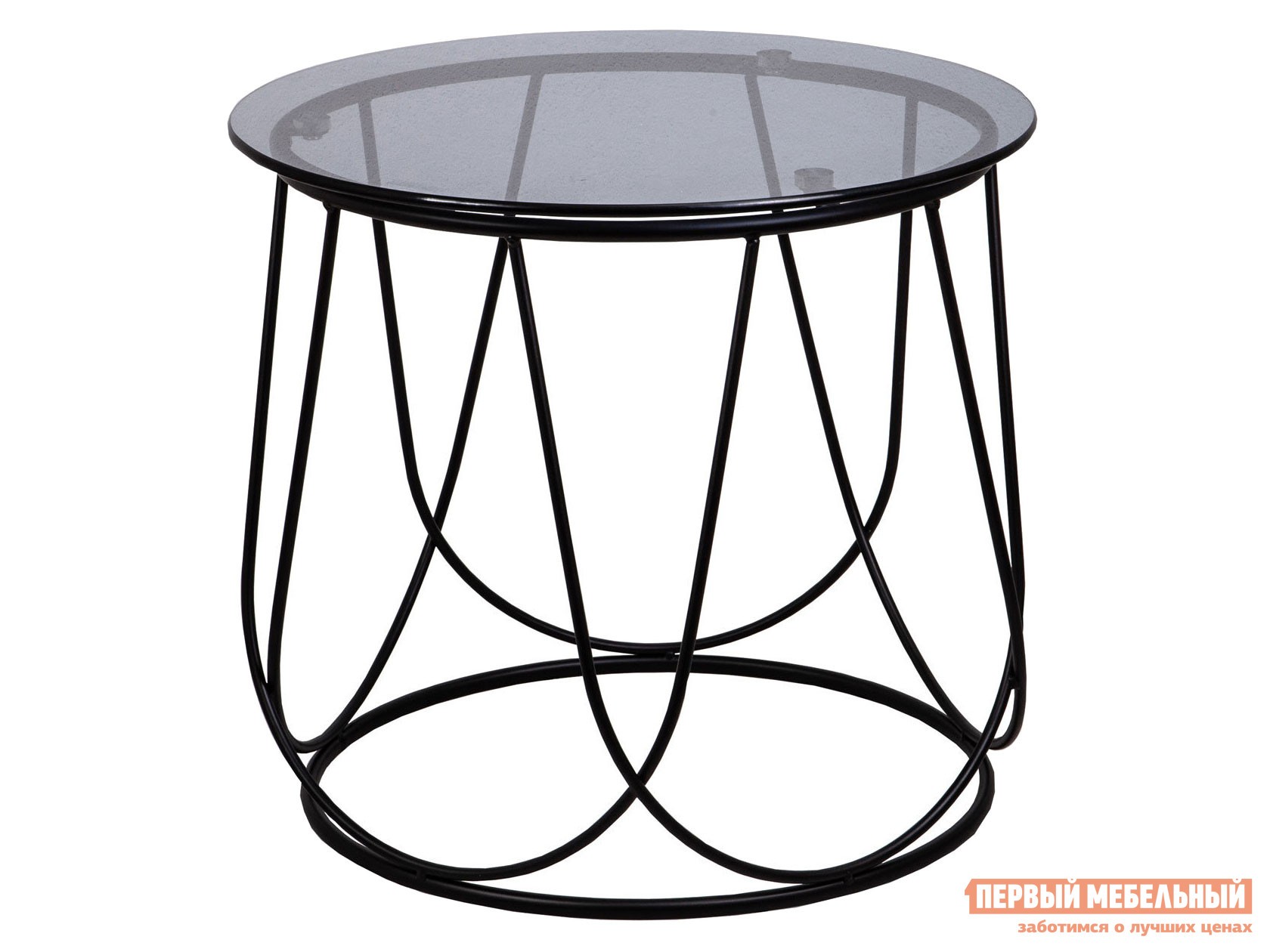 Журнальный столик  Бабл Тонированное стекло / Черный, 450 х 500 х 500 мм