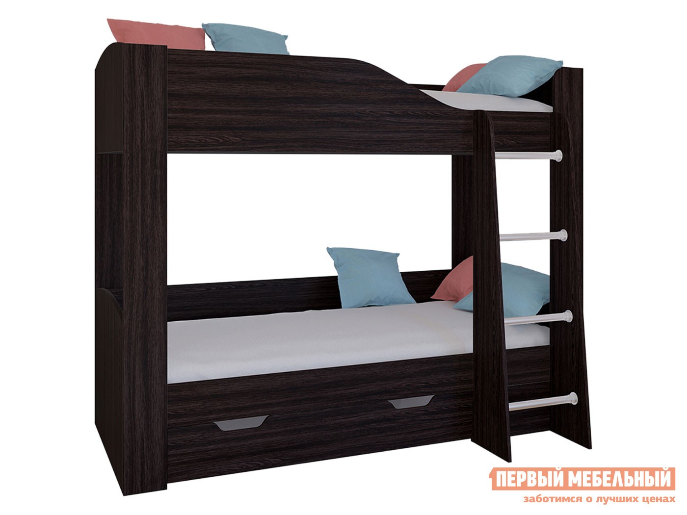 Двухъярусная кровать  Астра 2 Венге, С ящиком