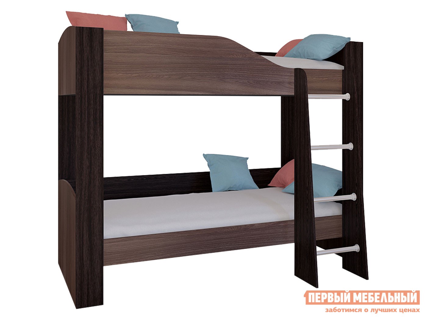 Двухъярусная кровать  Астра 2 Венге / Дуб Шамони, Без ящика