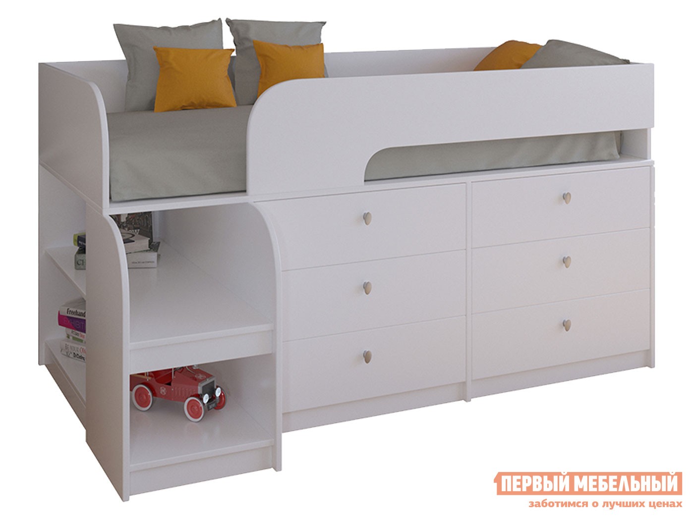 Кровать-чердак  Астра 9/3 Белый