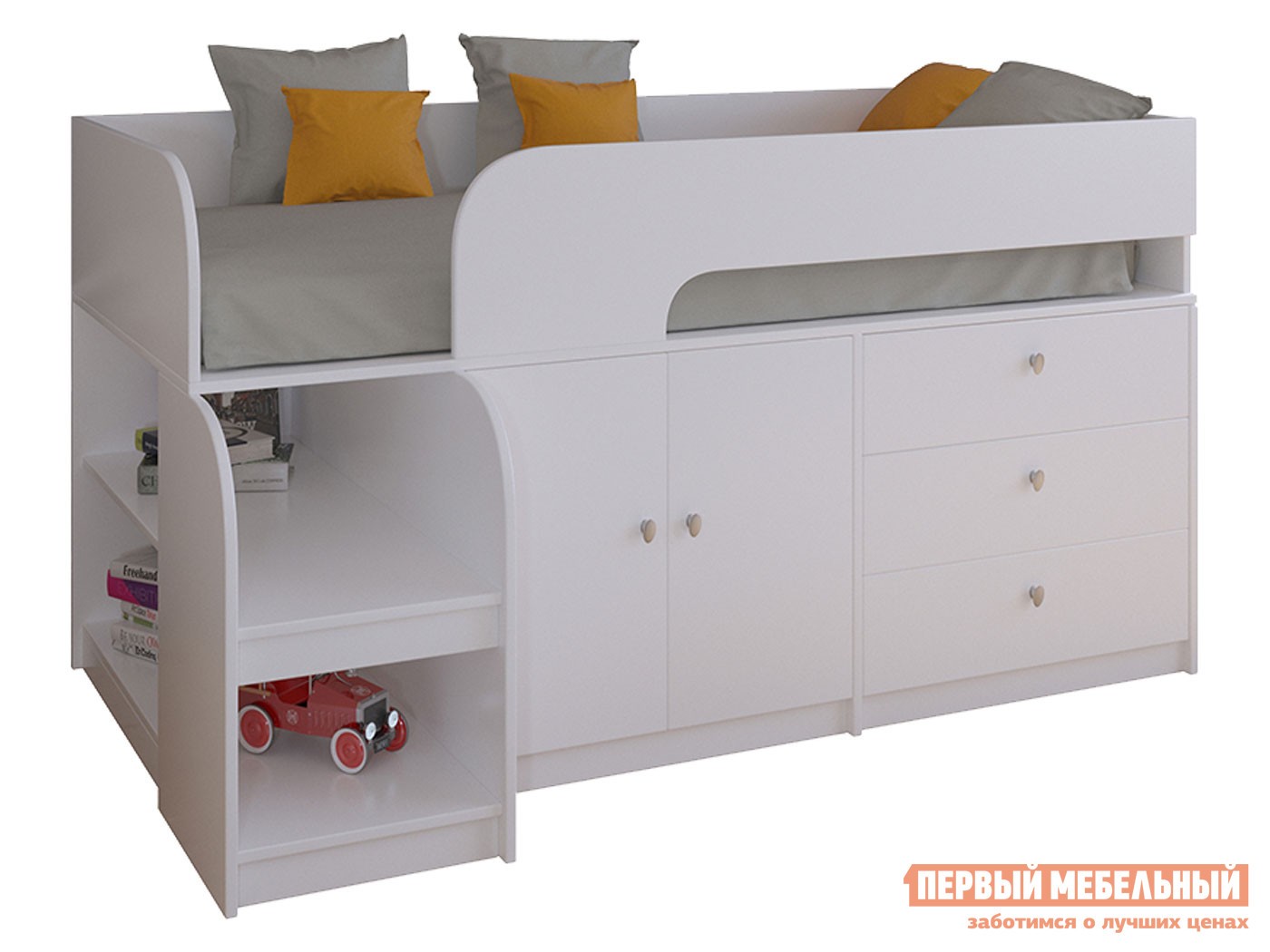 Кровать-чердак  Астра 9/1 Белый