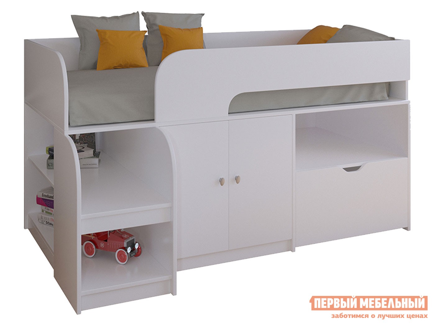 Кровать-чердак  Астра 9/4 Белый