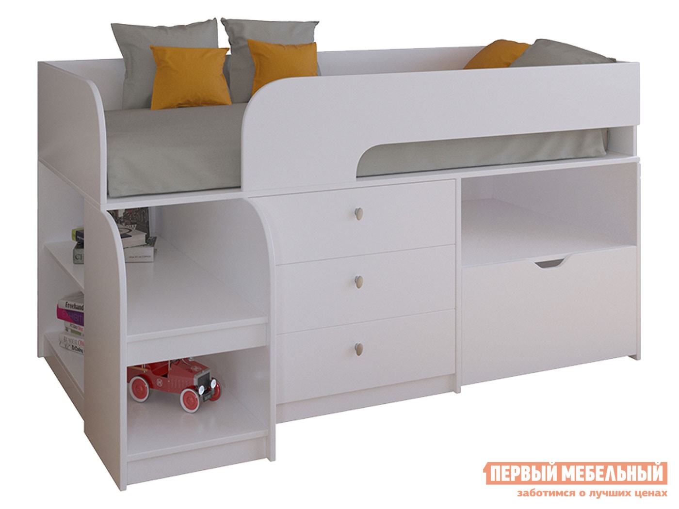 Кровать-чердак  Астра 9/5 Белый