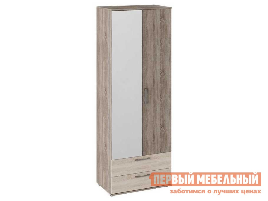 Распашной шкаф  Белла Плюс Дуб Сонома трюфель / Дуб Сонома