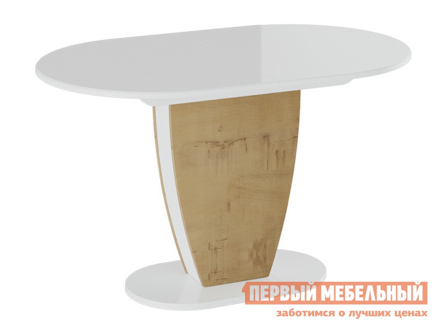 Кухонный стол  Монреаль Белый глянец / Бунратти