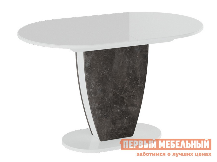 Кухонный стол  Монреаль Белый глянец / Моод темный