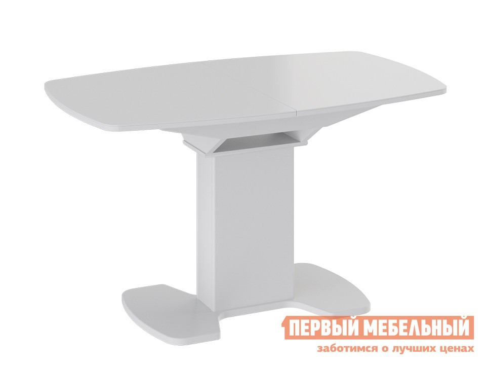 Кухонный стол  Прато 2 Белый / Белый глянец, стекло, Большой
