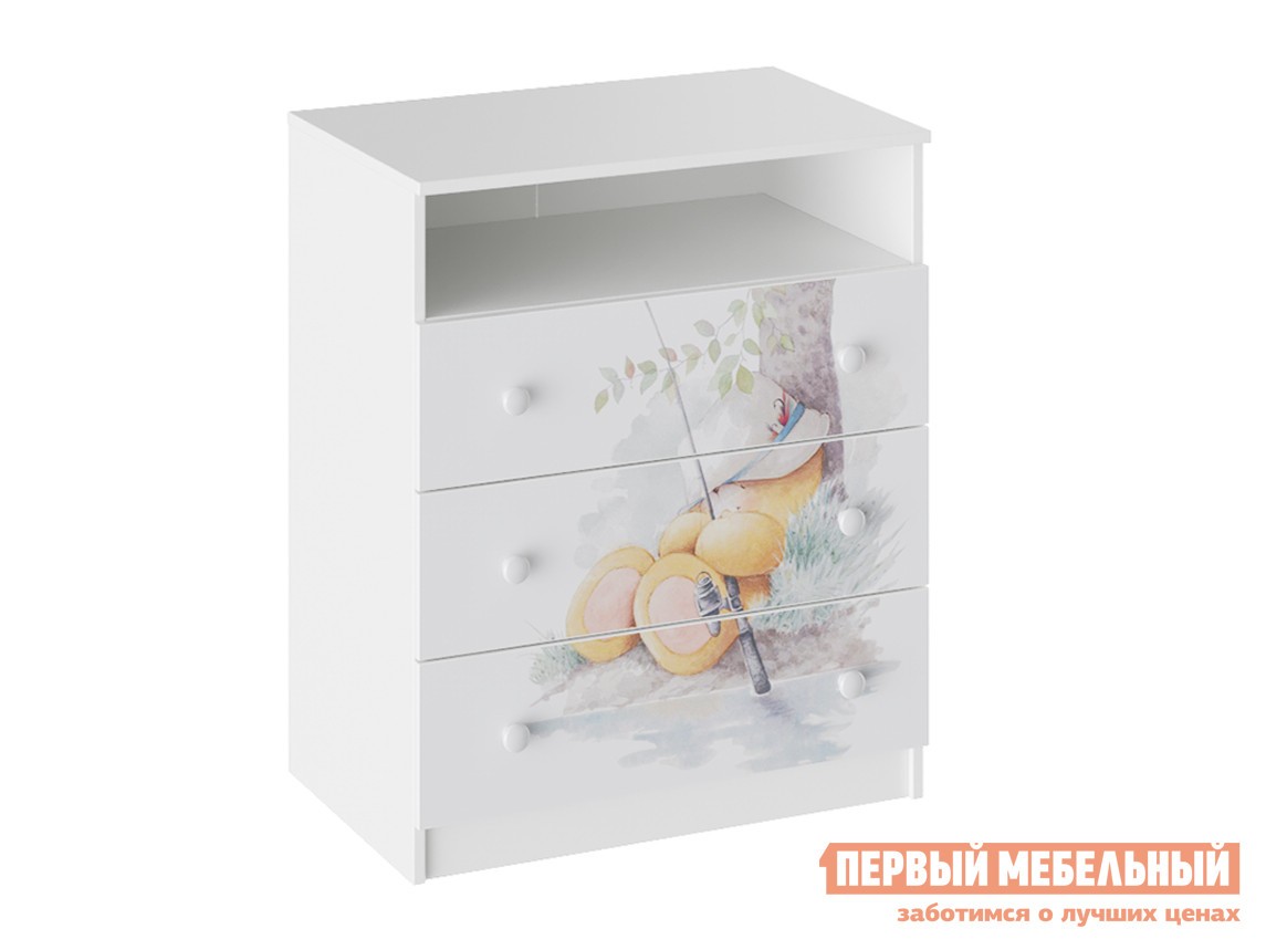 Детский комод  Тедди Белый, Без пеленальной доски