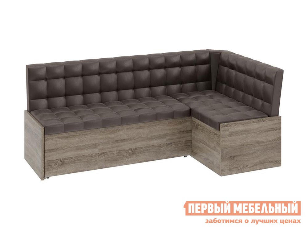 Кухонный уголок  Форест 1 Дуб Сонома Трюфель / Кожзам коричневый