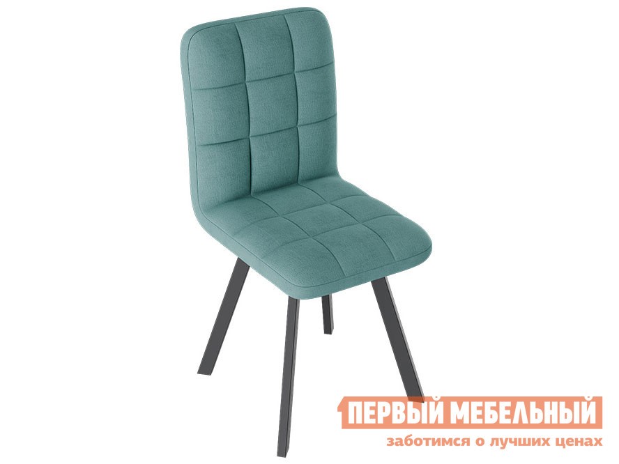 Стул  Франк Паук 2 Графит матовый / Аквамарин микровелюр