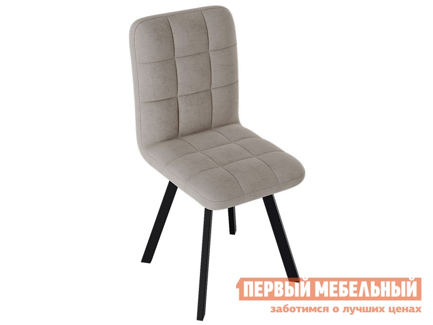 Стул  Франк Паук 2 Черный матовый / Бежевый микровелюр