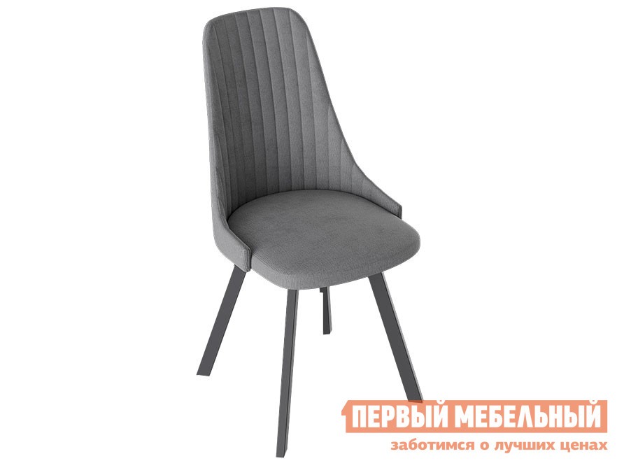 Стул  Франк Паук 3 Графит матовый / Серый микровелюр