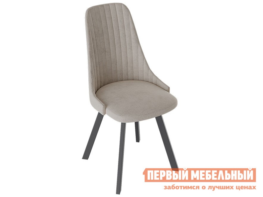 Стул  Франк Паук 3 Графит матовый / Бежевый микровелюр
