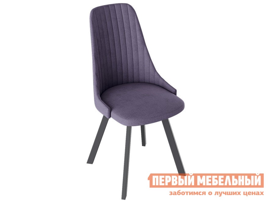 Стул  Франк Паук 3 Графит матовый / Фиолетовый микровелюр