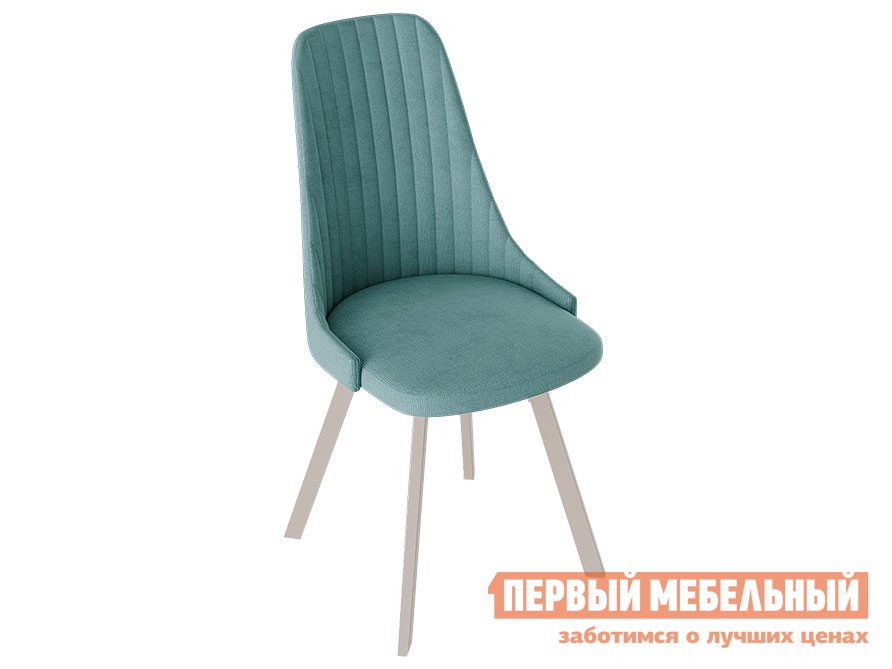 Стул  Франк Паук 3 Капучино матовый / Аквамарин микровелюр