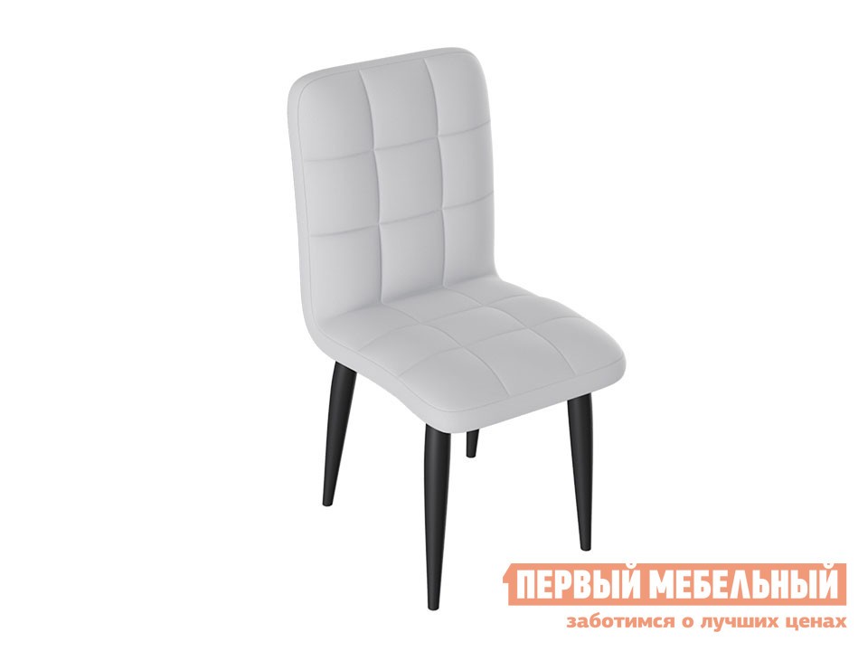 Стул  Франк Конус Черный матовый / Белый кожзам