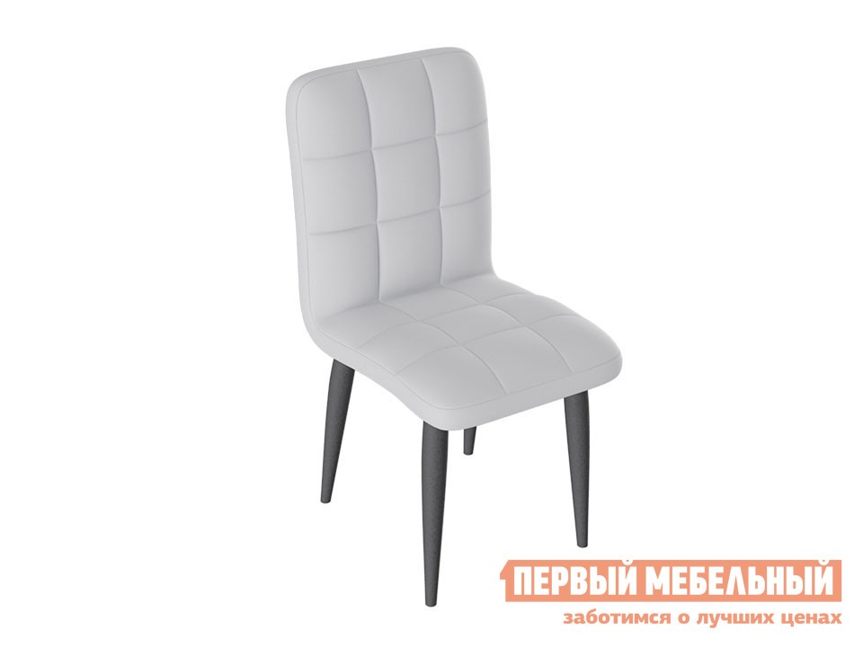 Стул  Франк Конус Графит матовый / Белый кожзам