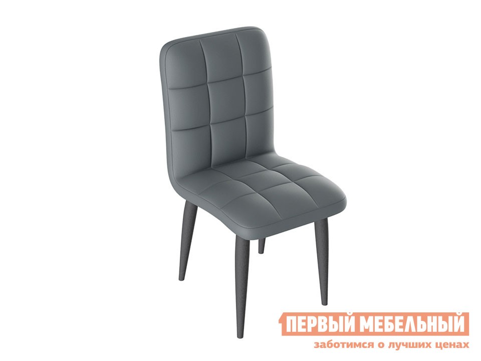 Стул  Франк Конус Графит матовый / Серый кожзам