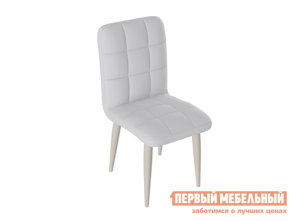 Стул  Франк Конус Капучино матовый / Белый кожзам