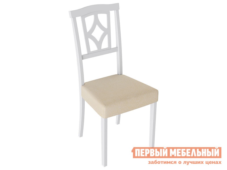 Стул  Сити 3 Белый матовый / Ткань №108