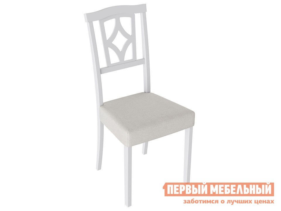 Стул  Сити 3 Белый матовый / Ткань № 110