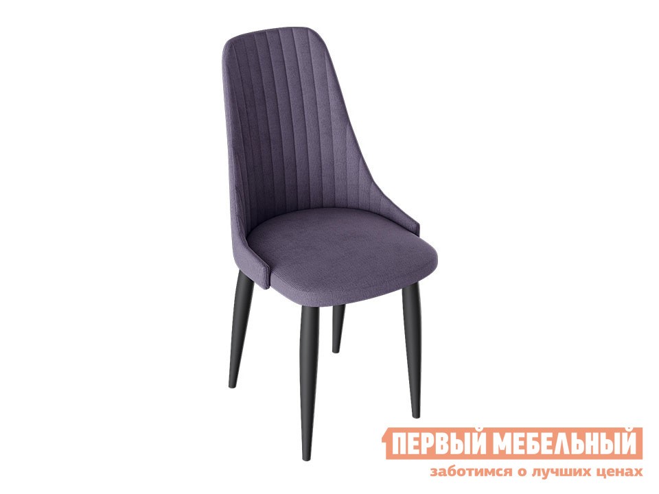 Стул  Франк Конус 2 Графит матовый / Фиолетовый микровелюр