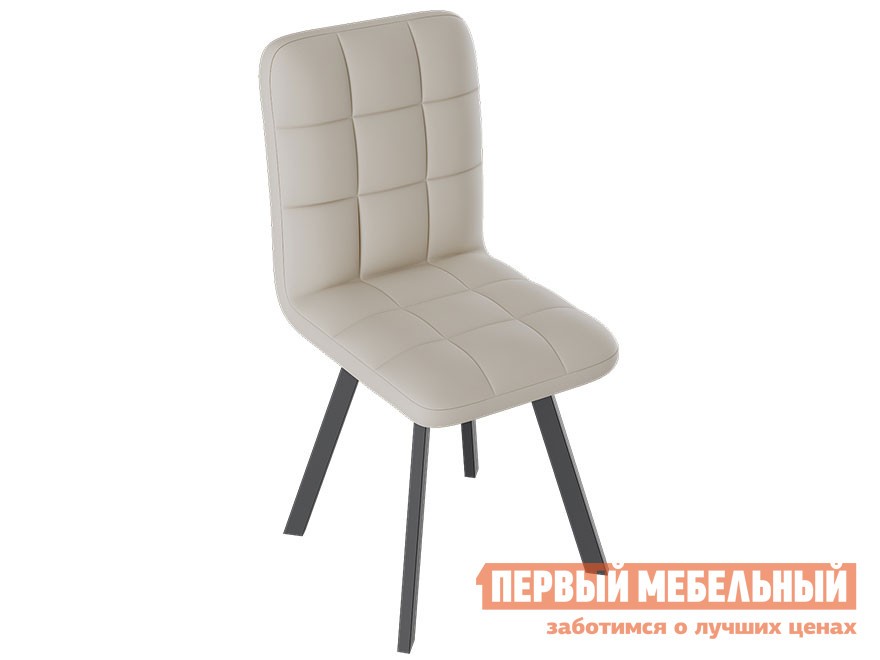 Стул  Франк Паук Графит матовый / Бежевый кожзам
