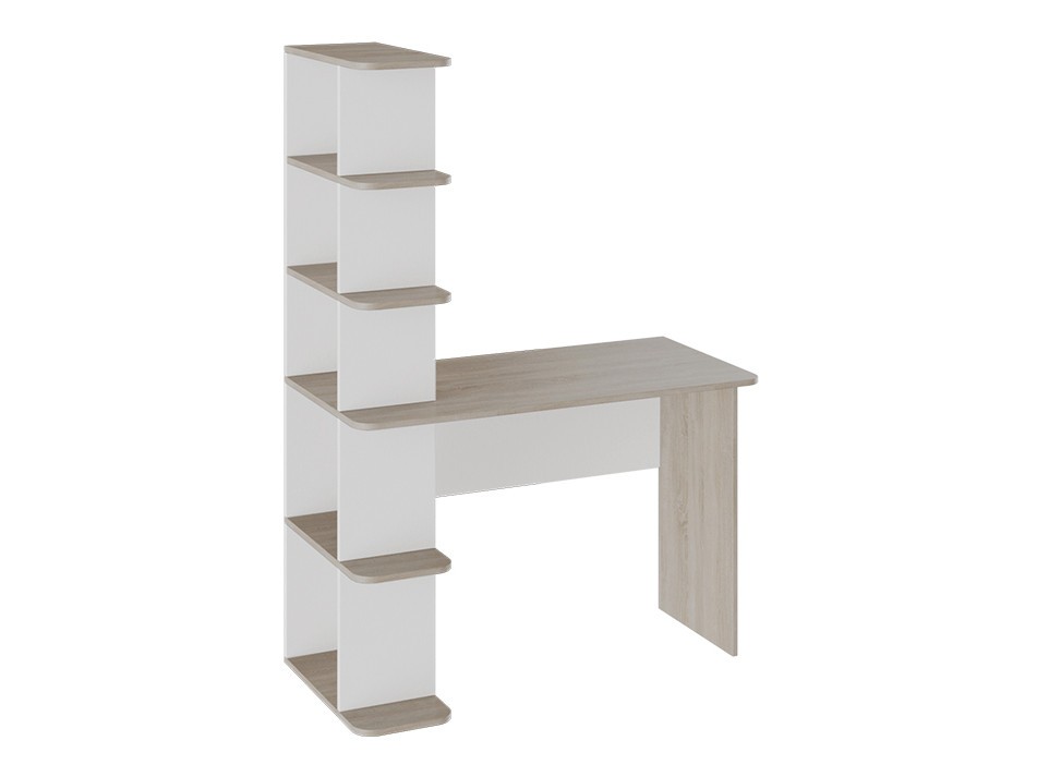 Компьютерный стол  Кроули Дуб Сонома / Белый ясень