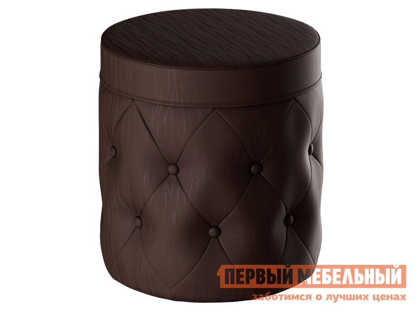 Пуфик  Кашемир Коричневый, экокожа с текстурой кашемир