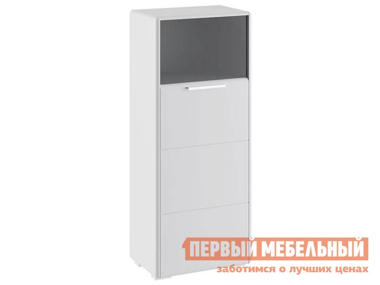 Шкаф-витрина  Наоми Белый глянец