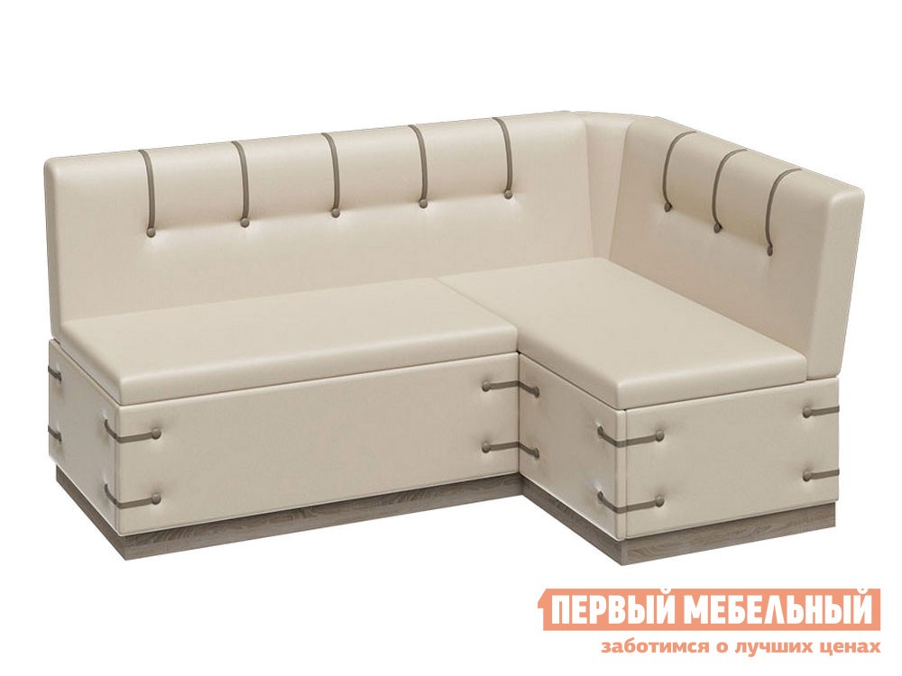 Кухонный диван  Вегас Дуб Сонома Трюфель / Кожзам бежевый