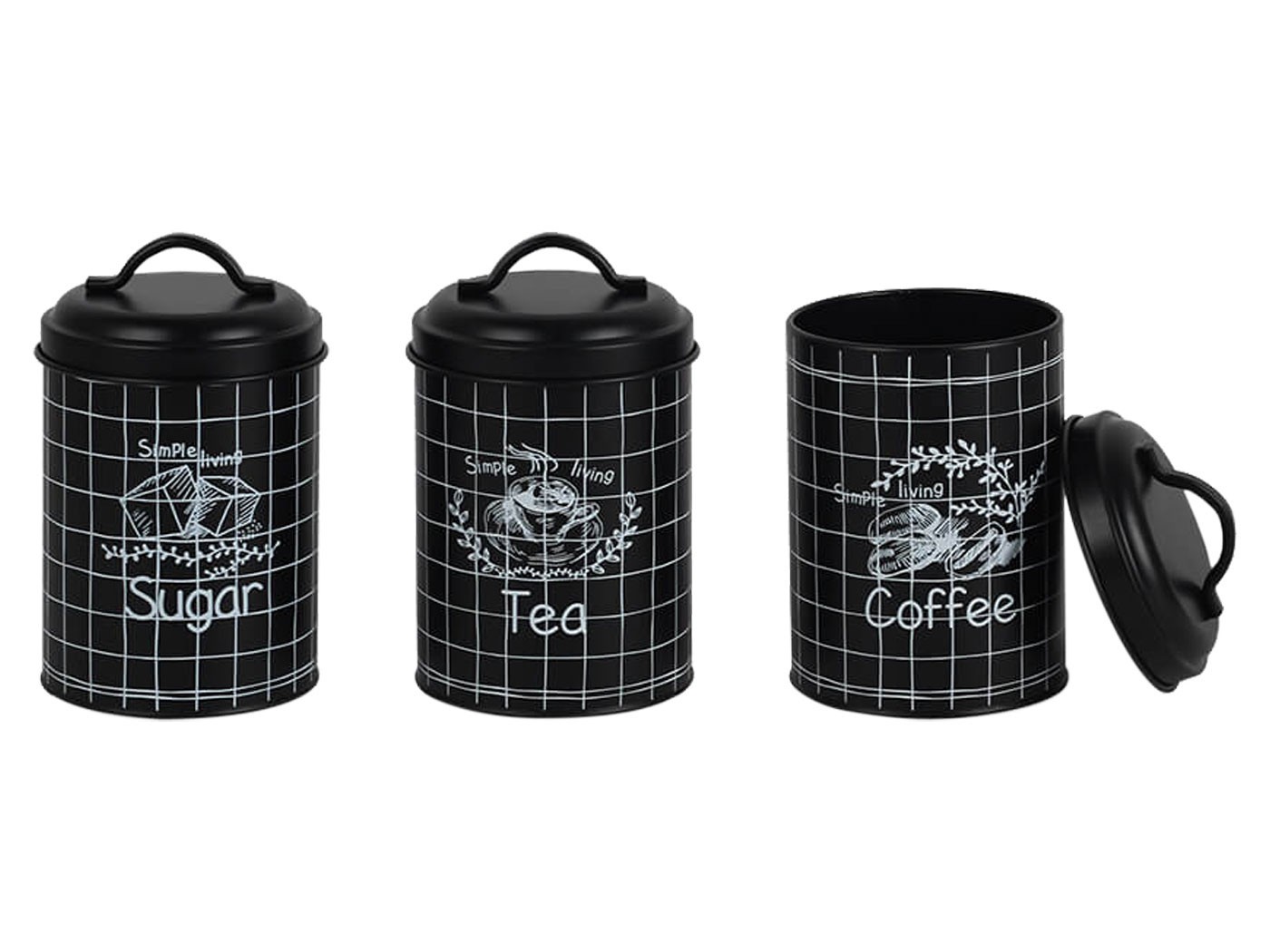 Емкость для хранения  MR-1774-3CS Черный, металл