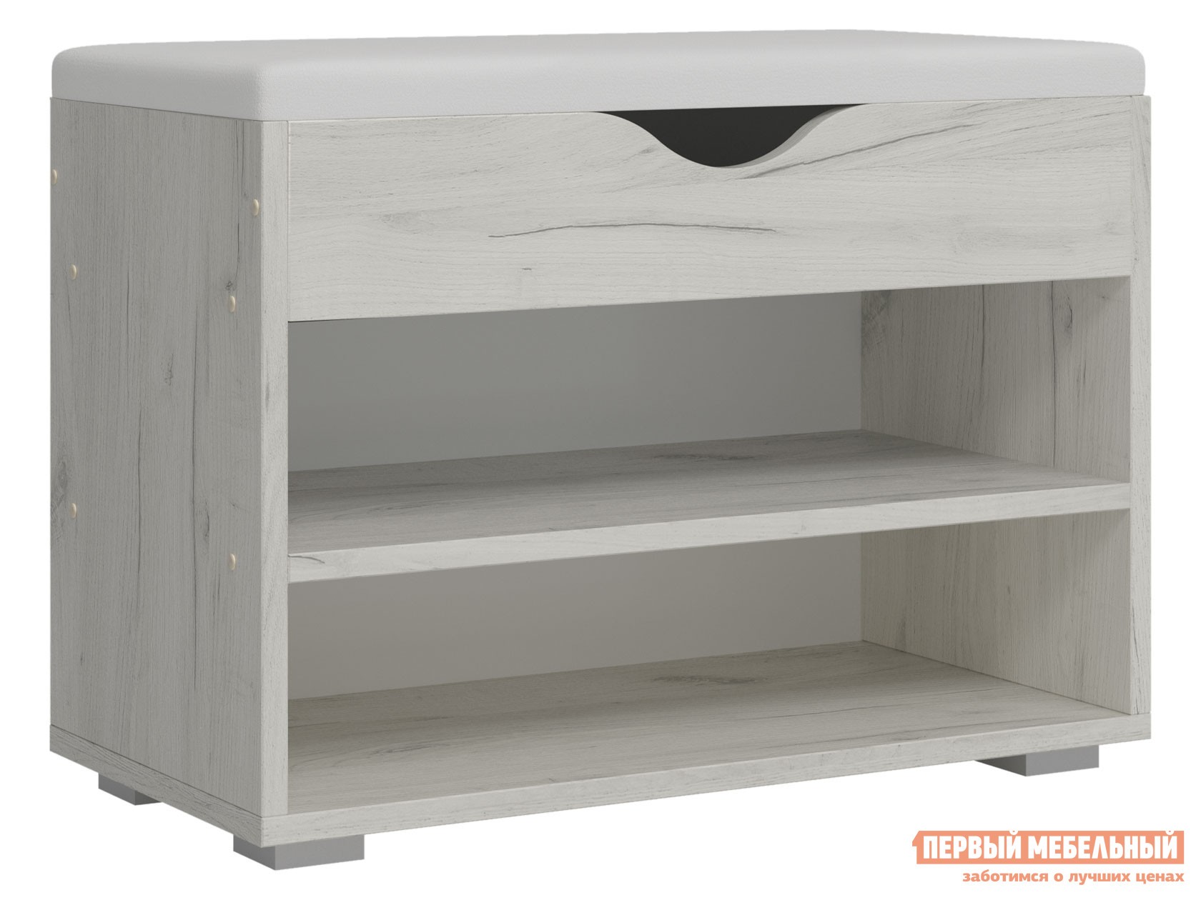 Обувница  Ларедо 3 Дуб Крафт белый / Белый, экокожа