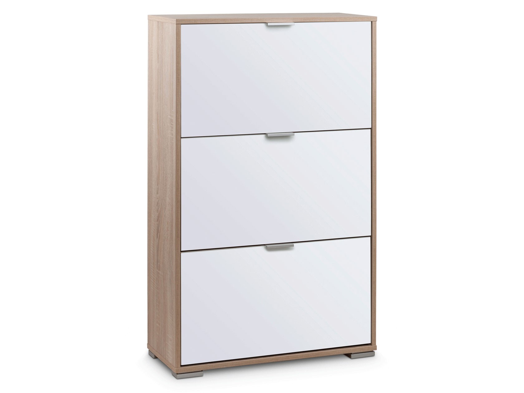 Обувница  Nova-3 Дуб Сонома / Белый глянец