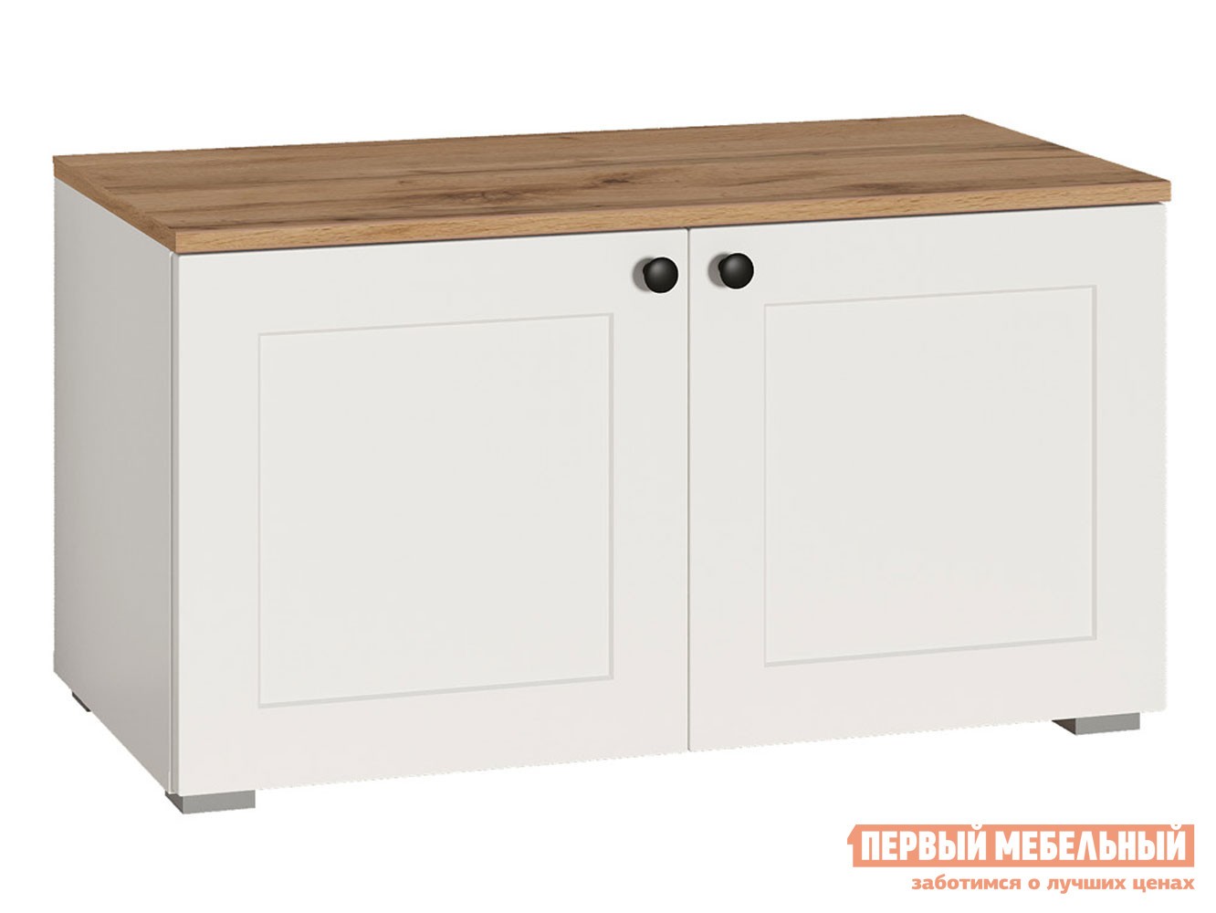 Обувница  Остин Белый шагрень / Дуб Вотан