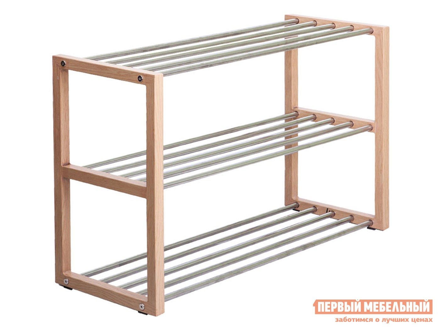 Обувница  AVRORA Металл (имитация под дерево) / Хром