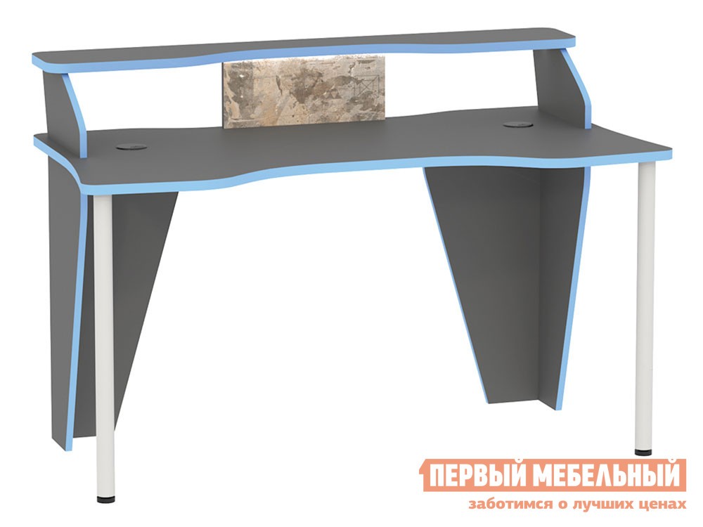 Компьютерный стол  Индиго 12.61 Темно-серый / Граффити, Без подсветки